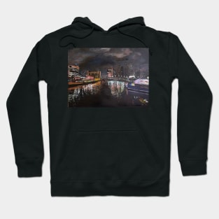 Melbourne night scene in oil Hoodie